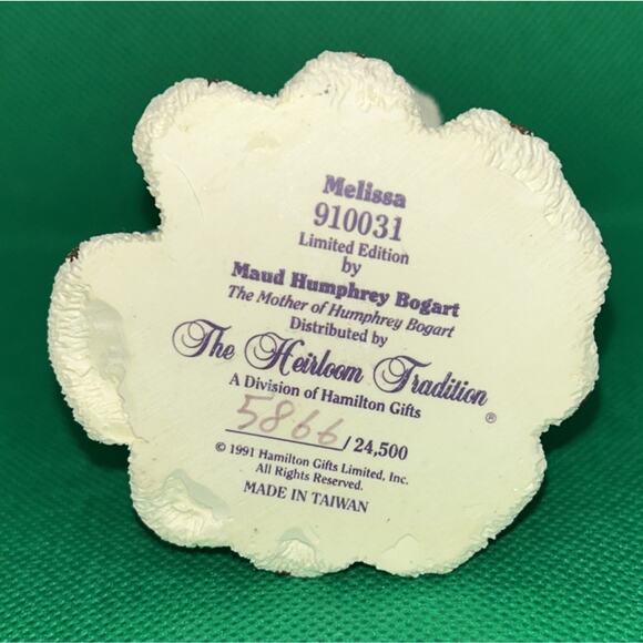 Maud Humphrey Bogart Heirloom Traditions "Melissa" Vitange 1991 Hamilton - Picture 6 of 6